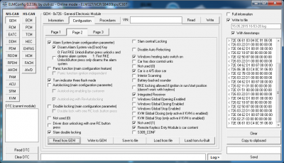 nastavení pro aktivaci alarmu